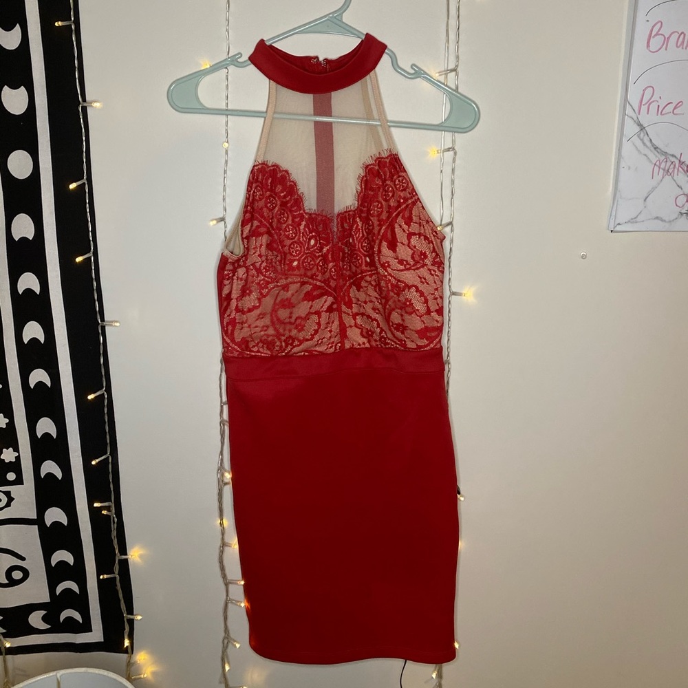 Lace Red Dress